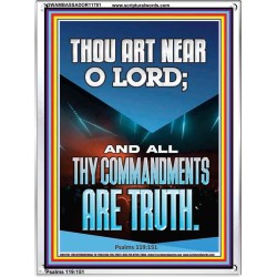 O LORD ALL THY COMMANDMENTS ARE TRUTH  Christian Quotes Portrait  GWAMBASSADOR11781  "32x48"