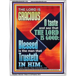 THE LORD IS GRACIOUS AND EXTRA ORDINARILY GOOD TRUST HIM  Biblical Paintings  GWAMBASSADOR11792  "32x48"