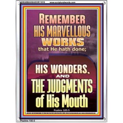 REMEMBER HIS MARVELLOUS WORKS  Scripture Portrait   GWAMBASSADOR11810  "32x48"