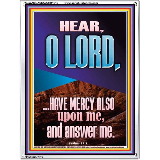 BECAUSE OF YOUR GREAT MERCIES PLEASE ANSWER US O LORD  Art & Wall Décor  GWAMBASSADOR11813  