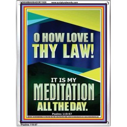MAKE THE LAW OF THE LORD THY MEDITATION DAY AND NIGHT  Custom Wall Décor  GWAMBASSADOR11825  "32x48"