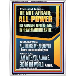 ALL POWER IS GIVEN UNTO ME IN HEAVEN AND IN EARTH  Unique Scriptural ArtWork  GWAMBASSADOR11828  