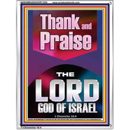 THANK AND PRAISE THE LORD GOD  Custom Christian Wall Art  GWAMBASSADOR11834  