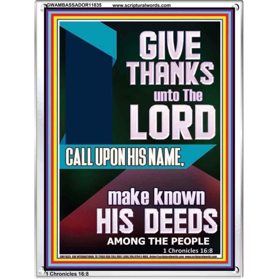 MAKE KNOWN HIS DEEDS AMONG THE PEOPLE  Custom Christian Artwork Portrait  GWAMBASSADOR11835  