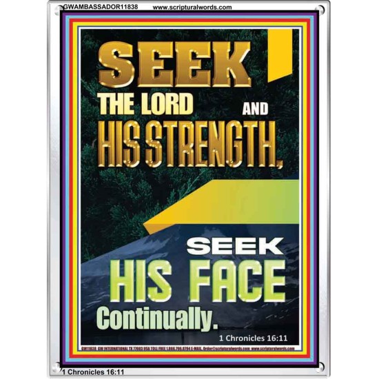 SEEK THE FACE OF GOD CONTINUALLY  Unique Scriptural ArtWork  GWAMBASSADOR11838  