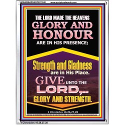 GLORY AND HONOUR ARE IN HIS PRESENCE  Custom Inspiration Scriptural Art Portrait  GWAMBASSADOR11848  "32x48"