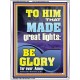 TO HIM THAT MADE GREAT LIGHTS  Bible Verse for Home Portrait  GWAMBASSADOR11857  