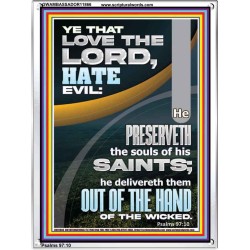 THE LORD PRESERVETH THE SOULS OF HIS SAINTS  Inspirational Bible Verse Portrait  GWAMBASSADOR11866  "32x48"