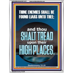 THINE ENEMIES SHALL BE FOUND LIARS UNTO THEE  Printable Bible Verses to Portrait  GWAMBASSADOR11877  "32x48"