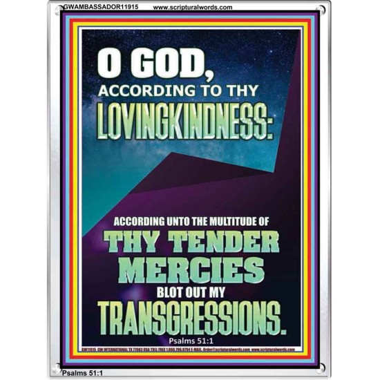 IN THE MULTITUDE OF THY TENDER MERCIES BLOT OUT MY TRANSGRESSIONS  Children Room  GWAMBASSADOR11915  