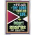 THE FEAR OF THE LORD IS THE FOUNTAIN OF LIFE  Large Scripture Wall Art  GWAMBASSADOR11966  "32x48"