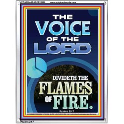 THE VOICE OF THE LORD DIVIDETH THE FLAMES OF FIRE  Christian Portrait Art  GWAMBASSADOR11980  