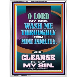 WASH ME THOROUGLY FROM MINE INIQUITY  Scriptural Verse Portrait   GWAMBASSADOR11985  "32x48"