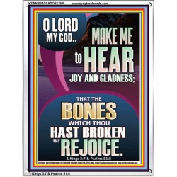 MAKE ME TO HEAR JOY AND GLADNESS  Scripture Portrait Signs  GWAMBASSADOR11988  "32x48"