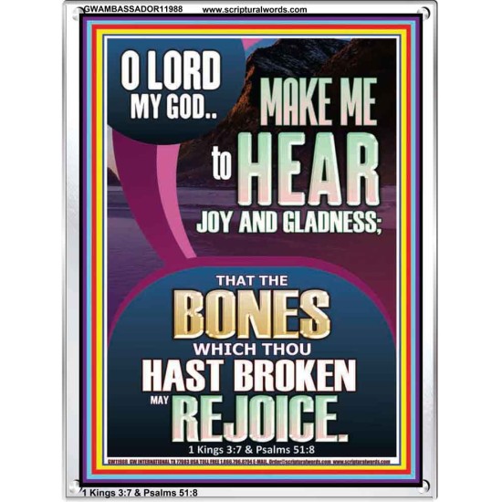 MAKE ME TO HEAR JOY AND GLADNESS  Scripture Portrait Signs  GWAMBASSADOR11988  