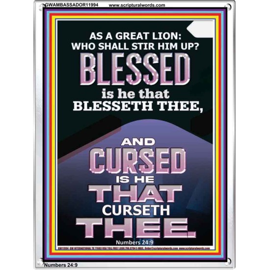 BLESSED IS HE THAT BLESSETH THEE  Encouraging Bible Verse Portrait  GWAMBASSADOR11994  