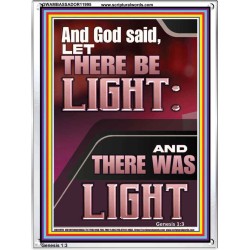 AND GOD SAID LET THERE BE LIGHT  Christian Quotes Portrait  GWAMBASSADOR11995  "32x48"