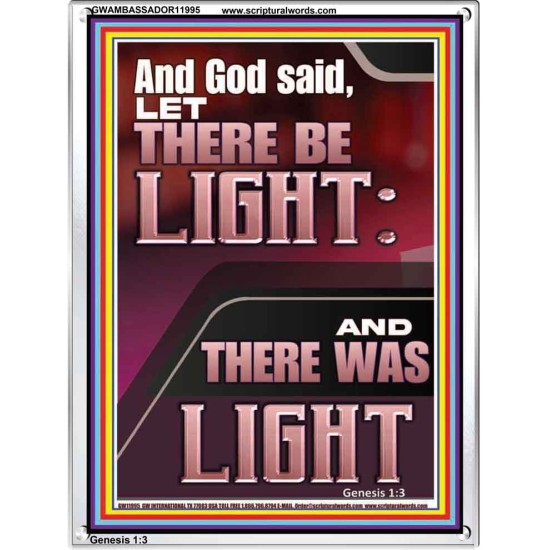 AND GOD SAID LET THERE BE LIGHT  Christian Quotes Portrait  GWAMBASSADOR11995  