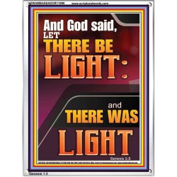 LET THERE BE LIGHT AND THERE WAS LIGHT  Christian Quote Portrait  GWAMBASSADOR11998  "32x48"