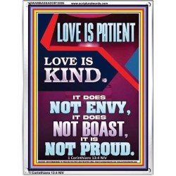 LOVE IS PATIENT AND KIND AND DOES NOT ENVY  Christian Paintings  GWAMBASSADOR12005  "32x48"