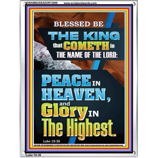 PEACE IN HEAVEN AND GLORY IN THE HIGHEST  Contemporary Christian Wall Art  GWAMBASSADOR12006  