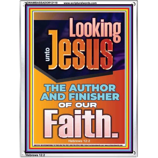 LOOKING UNTO JESUS THE AUTHOR AND FINISHER OF OUR FAITH  Biblical Art  GWAMBASSADOR12118  