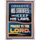 OBSERVE HIS STATUTES AND KEEP ALL HIS LAWS  Christian Wall Art Wall Art  GWAMBASSADOR12188  