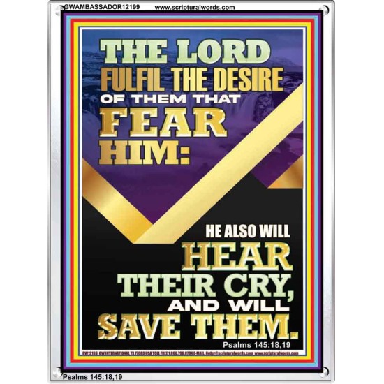 THE LORD FULFIL THE DESIRE OF THEM THAT FEAR HIM  Contemporary Christian Art Portrait  GWAMBASSADOR12199  