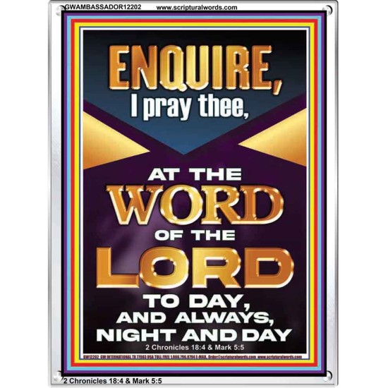 MEDITATE THE WORD OF THE LORD DAY AND NIGHT  Contemporary Christian Wall Art Portrait  GWAMBASSADOR12202  