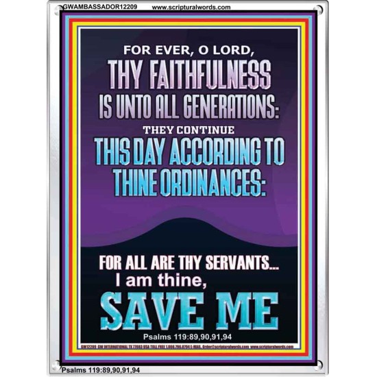 ACCORDING TO THINE ORDINANCES I AM THINE SAVE ME  Bible Verse Portrait  GWAMBASSADOR12209  