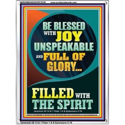BE BLESSED WITH JOY UNSPEAKABLE  Contemporary Christian Wall Art Portrait  GWAMBASSADOR12239  "32x48"