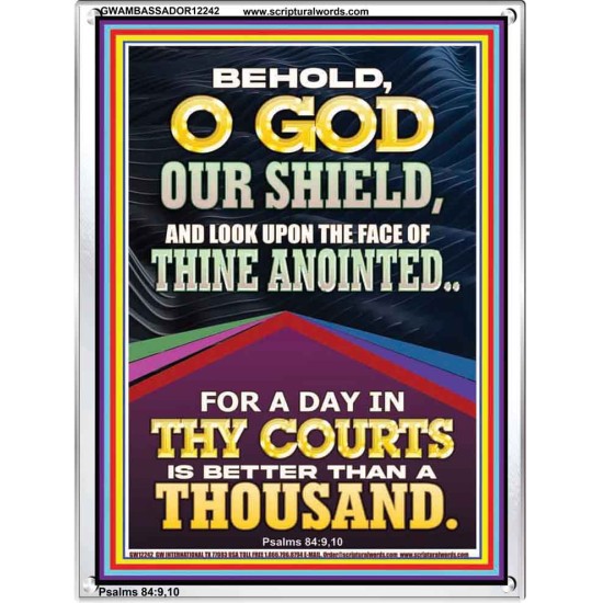 LOOK UPON THE FACE OF THINE ANOINTED O GOD  Contemporary Christian Wall Art  GWAMBASSADOR12242  