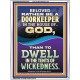 RATHER BE A DOORKEEPER IN THE HOUSE OF GOD THAN IN THE TENTS OF WICKEDNESS  Scripture Wall Art  GWAMBASSADOR12283  