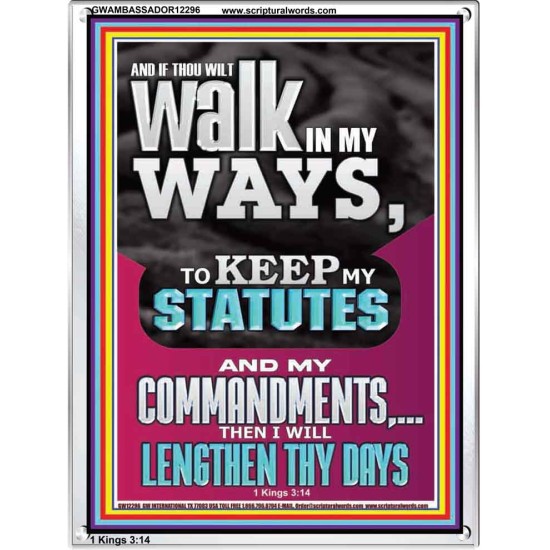WALK IN MY WAYS AND KEEP MY COMMANDMENTS  Wall & Art Décor  GWAMBASSADOR12296  