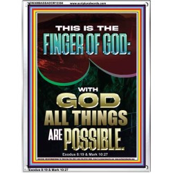 BY THE FINGER OF GOD ALL THINGS ARE POSSIBLE  Décor Art Work  GWAMBASSADOR12304  "32x48"