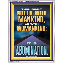 NEVER LIE WITH MANKIND AS WITH WOMANKIND IT IS ABOMINATION  Décor Art Works  GWAMBASSADOR12305  "32x48"