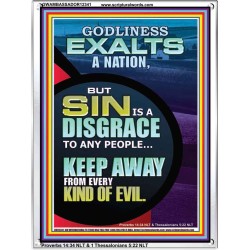 GODLINESS EXALTS A NATION SIN IS A DISGRACE  Custom Inspiration Scriptural Art Portrait  GWAMBASSADOR12341  "32x48"