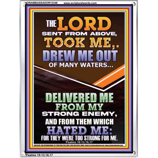 THE LORD DREW ME OUT OF MANY WATERS  New Wall Décor  GWAMBASSADOR12346  