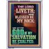 BLESSED BE MY ROCK GOD OF MY SALVATION  Bible Verse for Home Portrait  GWAMBASSADOR12353  "32x48"
