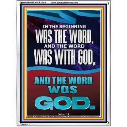 IN THE BEGINNING WAS THE WORD AND THE WORD WAS WITH GOD  Unique Power Bible Portrait  GWAMBASSADOR12936  "32x48"