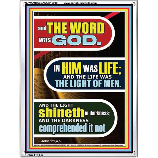 IN HIM WAS LIFE AND THE LIFE WAS THE LIGHT OF MEN  Eternal Power Portrait  GWAMBASSADOR12939  
