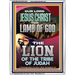 LAMB OF GOD THE LION OF THE TRIBE OF JUDA  Unique Power Bible Portrait  GWAMBASSADOR12945  "32x48"