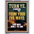 TURN YE FROM YOUR EVIL WAYS  Scripture Wall Art  GWAMBASSADOR13000  "32x48"