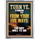 TURN YE FROM YOUR EVIL WAYS  Scripture Wall Art  GWAMBASSADOR13000  