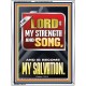 THE LORD IS MY STRENGTH AND SONG AND IS BECOME MY SALVATION  Bible Verse Art Portrait  GWAMBASSADOR13043  