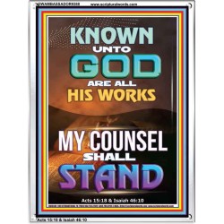 KNOWN UNTO GOD ARE ALL HIS WORKS  Unique Power Bible Portrait  GWAMBASSADOR9388  "32x48"