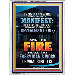 FIRE SHALL TRY EVERY MAN'S WORK  Ultimate Inspirational Wall Art Portrait  GWAMBASSADOR9990  "32x48"