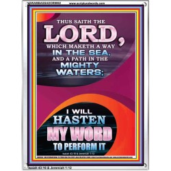 A WAY IN THE SEA AND PATH IN MIGHTY WATERS  Unique Power Bible Portrait  GWAMBASSADOR9992  "32x48"
