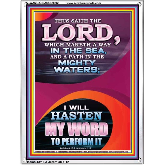 A WAY IN THE SEA AND PATH IN MIGHTY WATERS  Unique Power Bible Portrait  GWAMBASSADOR9992  