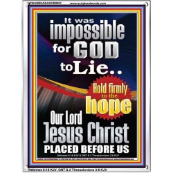 IMPOSSIBLE FOR GOD TO LIE  Children Room Portrait  GWAMBASSADOR9997  "32x48"